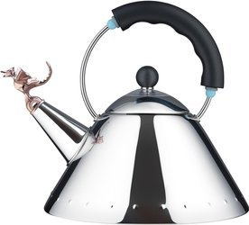 TEA REX - czajnik z gwizdkiem smokiem, czarna rączka 2l ALESSI