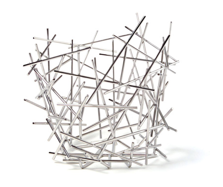 BLOW UP - wysoki polerowany kosz na owoce ALESSI