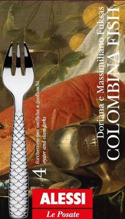 COLOMBINA FISH - zestaw 4 widelców do ostryg ALESSI