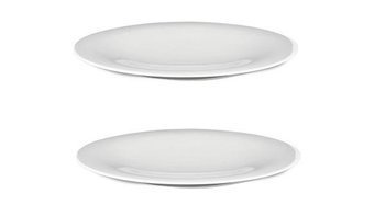 KU - zestaw 2 białych talerzy obiadowych ALESSI
