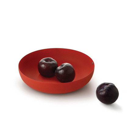 TEXTURE - czerwona misa na owoce 24 cm ALESSI