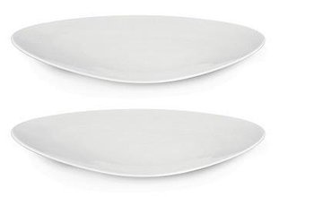 COLOMBINA - zestaw 2 białych talerzy deserowych ALESSI