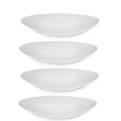 COLOMBINA - zestaw 4 białych talerzy obiadowych ALESSI
