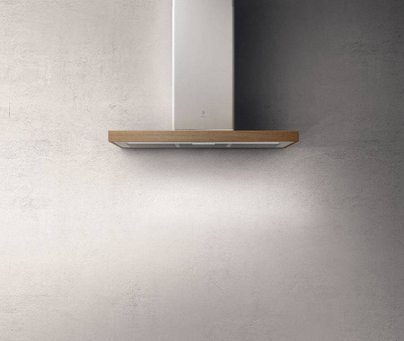 BIO WH/A/90 ROVERE okap naścienny - biały + dąb ELICA