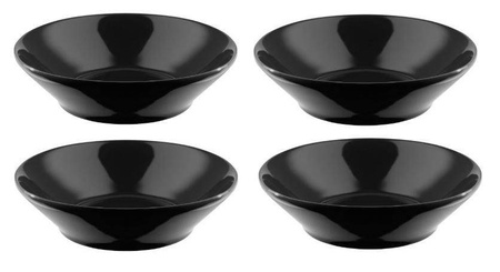 TONALE - zestaw 4 czarnych talerzy głębokich ALESSI