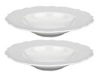 DRESSED - zestaw 2 białych talerzy do zupy ALESSI