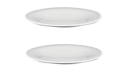 KU - zestaw 2 białych talerzy obiadowych ALESSI