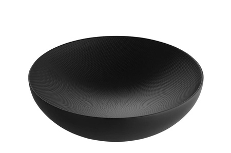DOUBLE - czarna misa o podwójnych ściankach 25cm ALESSI