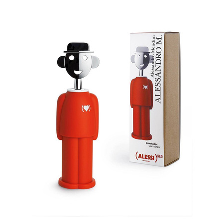 ALESSANDRO M. - korkociąg czerwony ALESSI