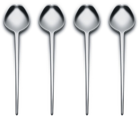 HUMAN COLLECTION - 4 łyżeczki do przekąsek lub deserów ALESSI