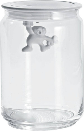 GIANNI - pojemnik kuchenny z białą pokrywką 900ml ALESSI