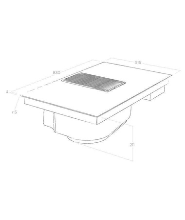 NIKOLATESLA PRIME BL/F/83 czarna płyta indukcyjna z pochłaniaczem ELICA
