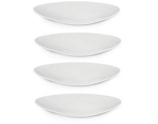 COLOMBINA - zestaw 4 białych talerzy deserowych ALESSI