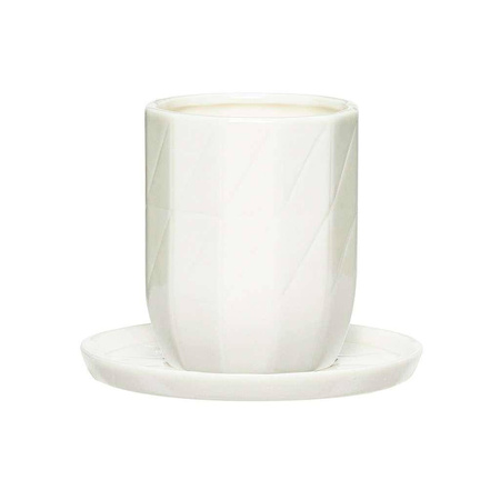 Porcelanowy kubek z podstawką HUBSCH
