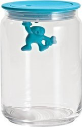 GIANNI - pojemnik kuchenny z niebieską pokrywką 900ml ALESSI