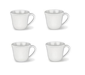 KU - zestaw filiżanek do espresso dla 4 osób ALESSI