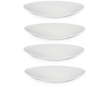 COLOMBINA - zestaw 4 białych talerzy deserowych ALESSI