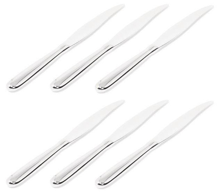 CACCIA - zestaw 6 noży deserowych z jednego kawałka stali ALESSI