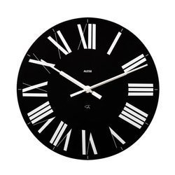 FIRENZE - czarny zegar ścienny ALESSI