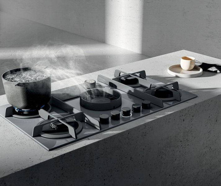 NIKOLATESLA FLAME GR/F/88 szara płyta gazowa z pochłaniaczem ELICA