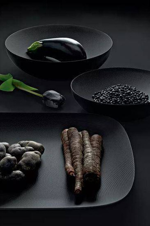 MOIRE - Czarna prostokątna taca 45x34cm ALESSI