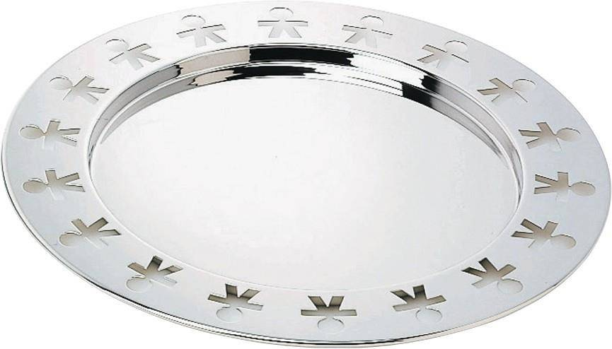 GIROTONDO - okrągła taca polerowana z płaskim rantem 40 cm ALESSI