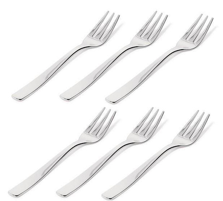 KNIFEFORKSPOON - zestaw 6 widelczyków do ciasta ALESSI