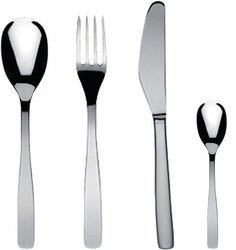 KNIFEFORKSPOON - zestaw sztućców dla 6 osób, 24el., nóż z jednego kawałka stali ALESSI