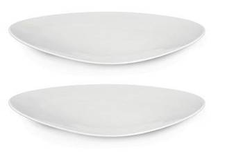 COLOMBINA - zestaw 2 białych talerzy deserowych ALESSI