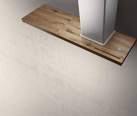 BIO WH/A/90 ROVERE okap naścienny - biały + dąb ELICA