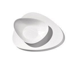 COLOMBINA - zestaw 2 białych talerzy głębokich ALESSI