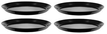 TONALE - zestaw 4 czarnych talerzy deserowych ALESSI
