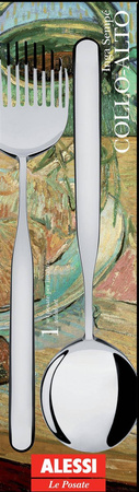 COLLO ALTO - zestaw sztućców do sałaty ALESSI