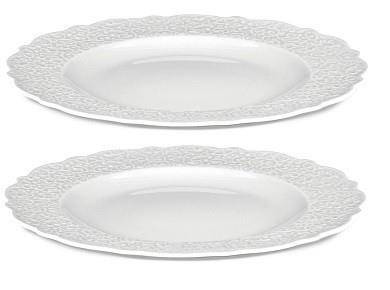 DRESSED - zestaw 2 białych talerzy obiadowych ALESSI