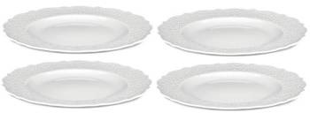 DRESSED - zestaw 4 białych talerzy obiadowych ALESSI