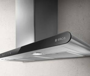 GALAXY BLIX/A/80 okap naścienny - stal nierdzewna + czarne szkło ELICA