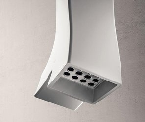 YE WH/A/66 okap wyspowy - Biały Cristalplant ELICA