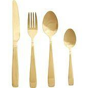 Zestaw sztućców GOLD 16elementów HUBSCH