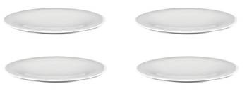 KU - zestaw 4 białych talerzy obiadowych ALESSI