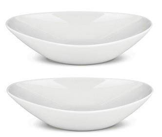 COLOMBINA - zestaw 2 białych talerzy głębokich ALESSI