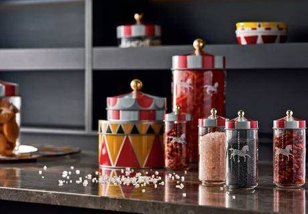 CIRCUS - Zestaw dwóch szkanych słoików ALESSI