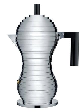 PULCINA - ciśnieniowa kawiarka na indukcję z czarną rączką 300ml ALESSI