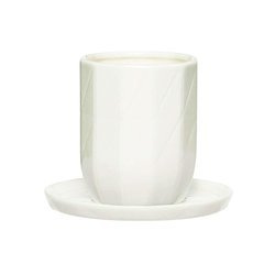 Porcelanowy kubek z podstawką HUBSCH