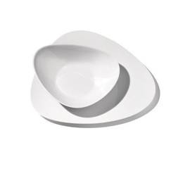 COLOMBINA - zestaw 2 białych talerzy głębokich ALESSI