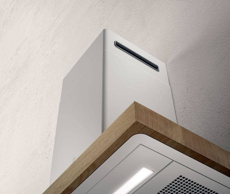 BIO WH/A/90 ROVERE okap naścienny - biały + dąb ELICA