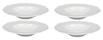 DRESSED - zestaw 4 białych talerzy do zupy ALESSI
