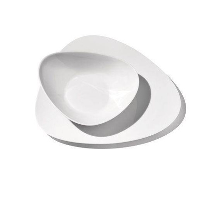 COLOMBINA - zestaw 4 białych talerzy głębokich ALESSI