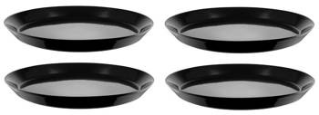 TONALE - zestaw 4 czarnych talerzy obiadowych ALESSI