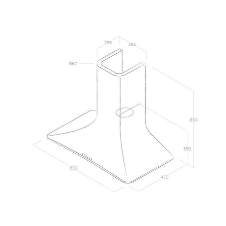SWEET PELTROX/F/85 okap naścienny - peltrox ELICA