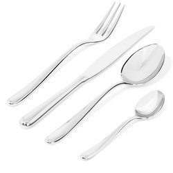 CACCIA - zestaw sztućców dla 6 osób 24 el. , noże z jednego kawałka stali  ALESSI